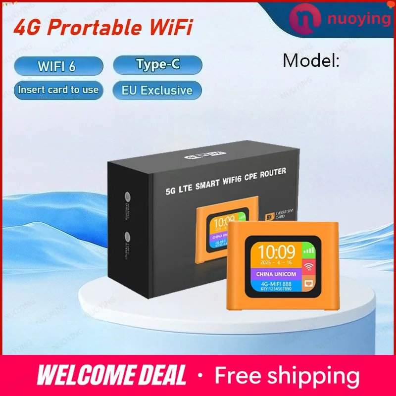 NUOYING Hochleistungs-4G-WiFi-6-Router Drahtloses Internetgerät EU-Stecker SIM-Karte für Heim und Büro Europa Afrika Nutzung