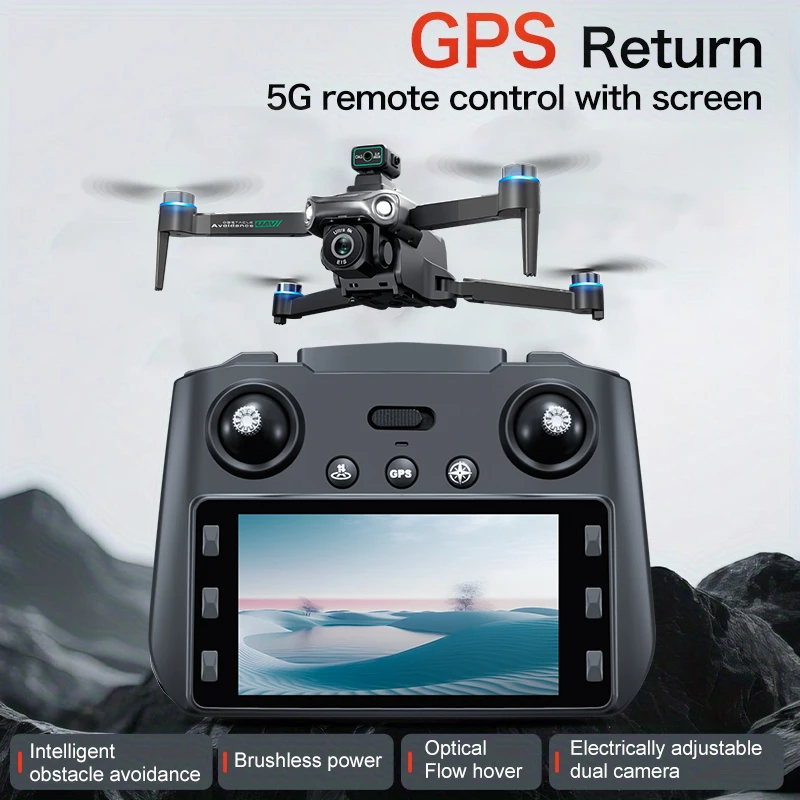 GPS Drone Optical Flow Positioning Hover Multiple Return Modes Waypoint Flight Intelligent Follow One Key Takeoff Landing Speed Switching Drone