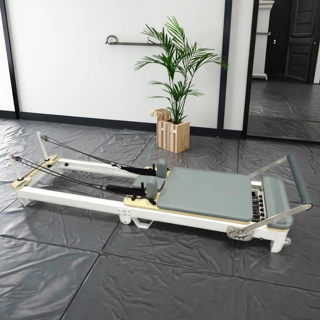 

Складной реформатор для пилатеса, домашний тренажерный зал, оборудование для фитнеса, кровати для пилатеса из алюминиевого сплава для бодибилдинга