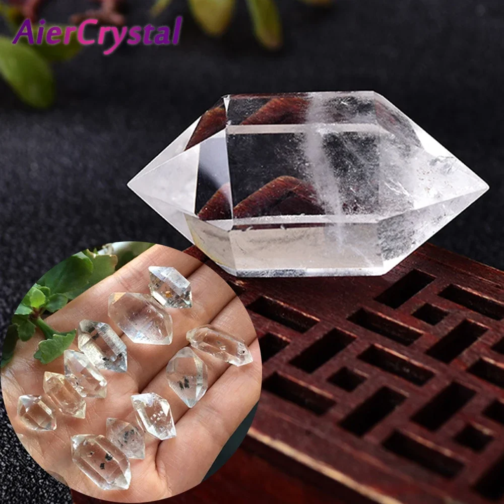 الطبيعية الأبيض Herkimer الماس كريستال الحلي محظوظ حجر المعادن عينة الريكي شفاء DIY بها بنفسك مجوهرات هدايا تذكارية 1-10 جرام