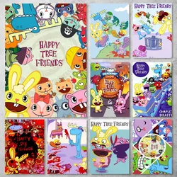 Happy Tree Friends Cartoon Poster Gallery Prints Painting Wall Canvas Pictures Living Room Sticker Small