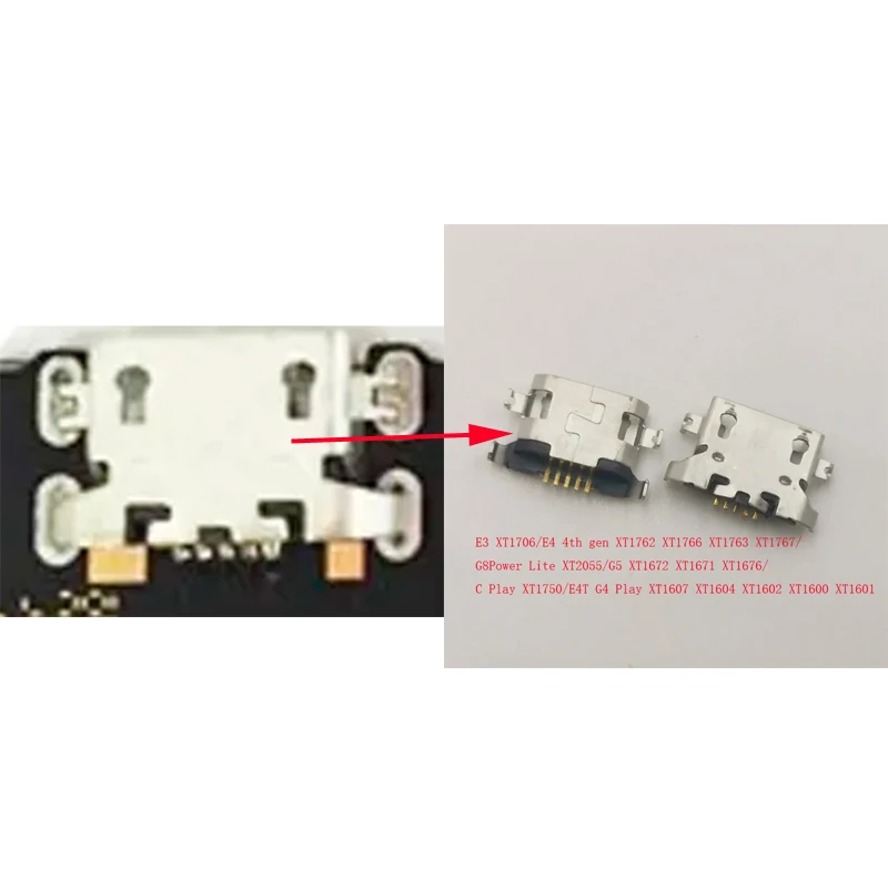 10-500Pcs Charging Port Connector USB Charger Plug For Motorola Moto E4 E4T G4 C Play E3 G8 Power Lite G5 XT1671 XT1604 XT1762