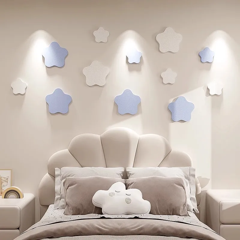 No-Drill Felt Wall Panel Self-Adhesive Creative Photo Board for Background Wall Art Decor Bedroom Living Room Removable Young