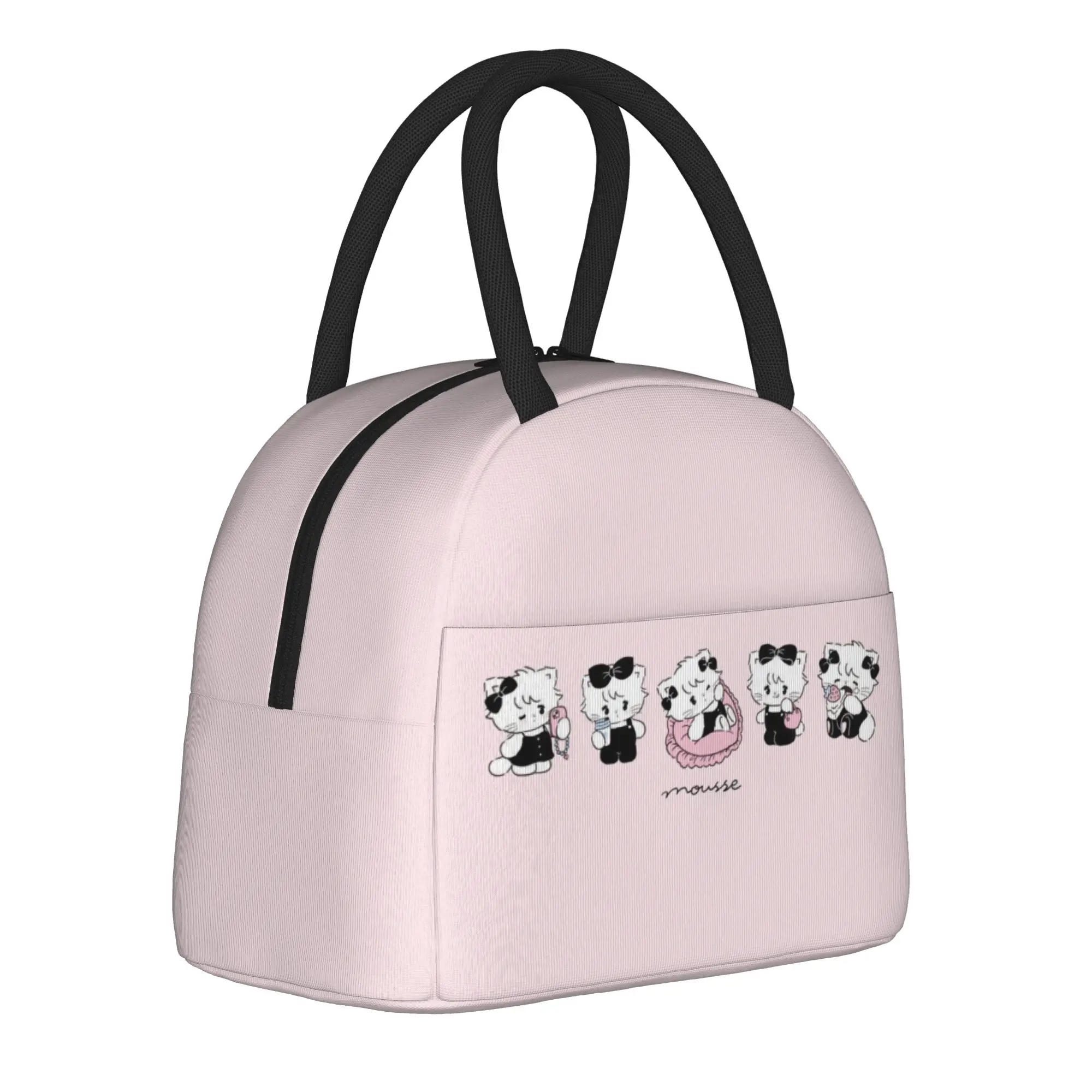 Mikkos Mousse Insulated Lunch Bags High Capacity Lunch Container Thermal Bag Tote Lunch Box Office  Outdoor Food Handbags