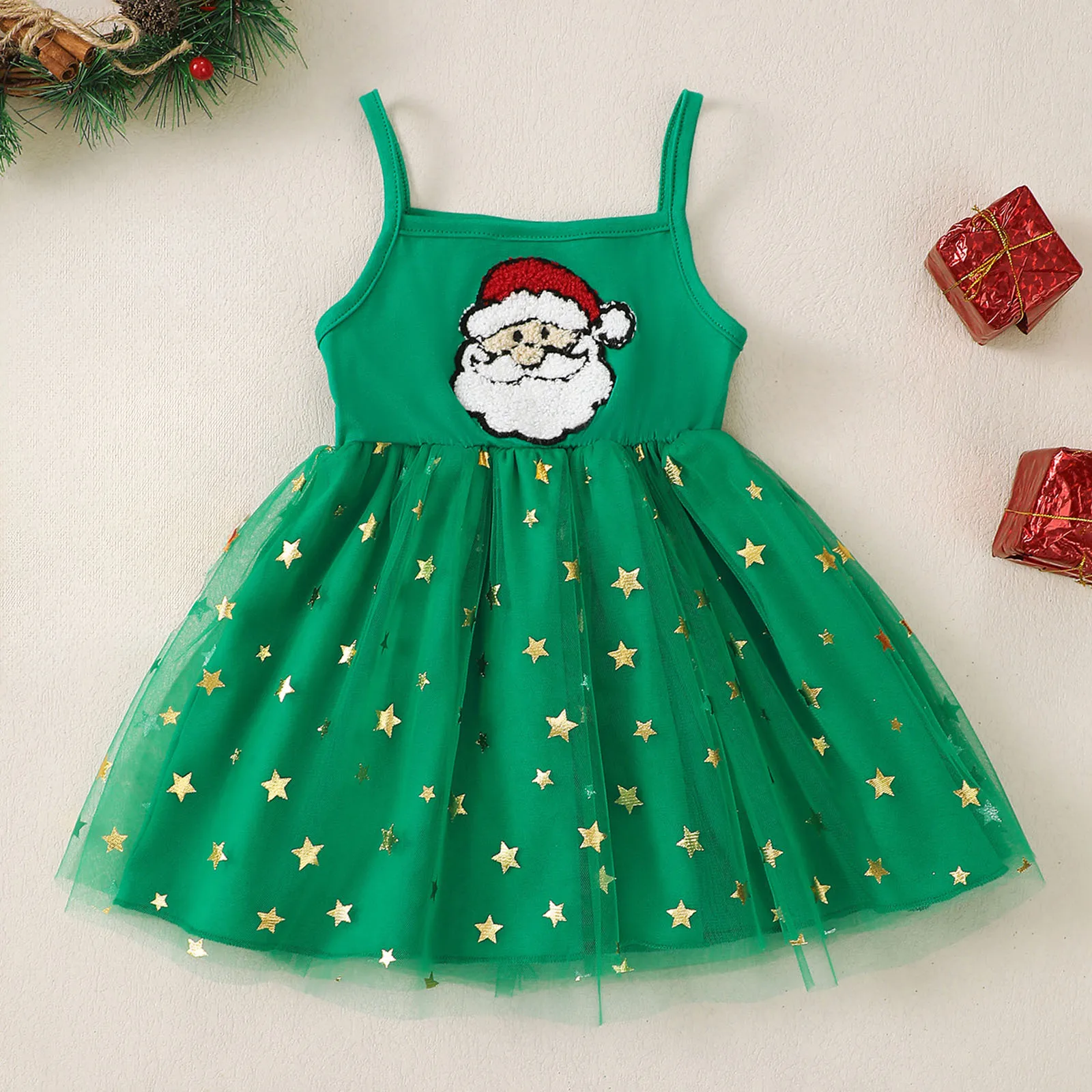 

Dresses Solid Long Baby Girls Mesh Christmas Fashion Skin Friendly Comfortable Suspender Dress Toddler Girl Baby Dress Hot Sale