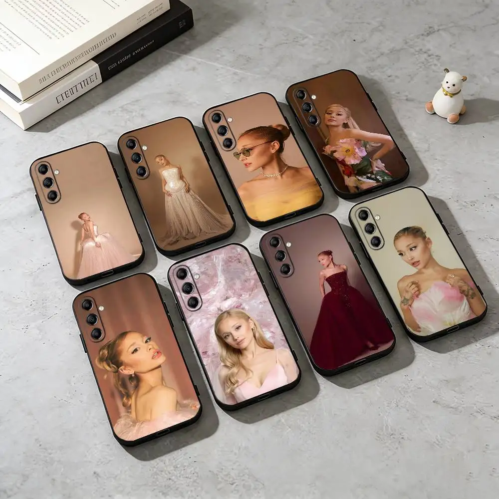 

A-Ariana Grande Pop Star Phone Case For Samsung Galaxy A73,A72,A71,A70,A53,A52,A51,Soft Silicone Black Cover