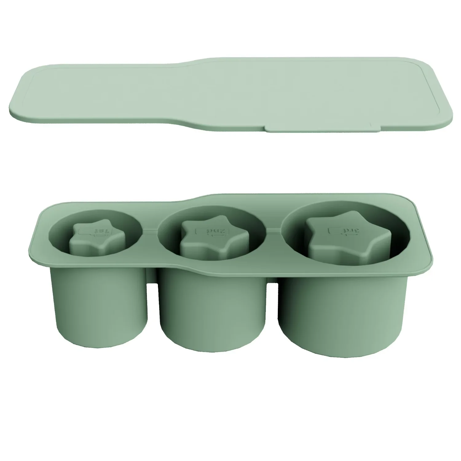 Stampi per utensili da cucina in silicone Stampi per cubetti in silicone per uso alimentare da 30 once-40 once con coperchio