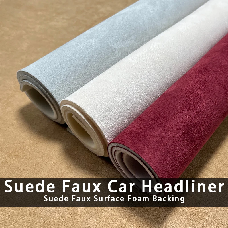 

Замшевая подголовник автомобиля, ткань на крышу автомобиля, губчатая подложка для модификации интерьера автомобиля, украшение потолка «сделай сам», 254x140 см