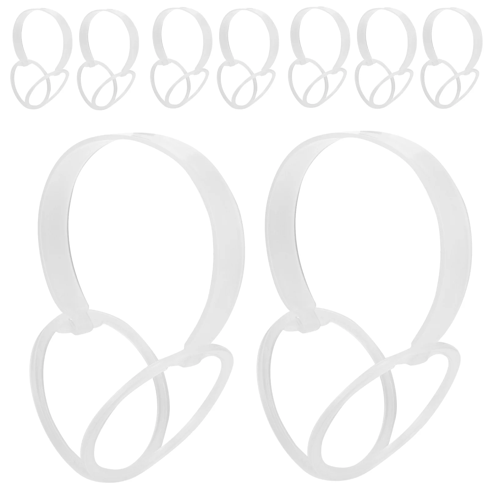 

10pcs Foldable Transparent Plastic Earmuff Frame Holder Ear Warmer White Protective Gear Accessory Labor Safety Equipment