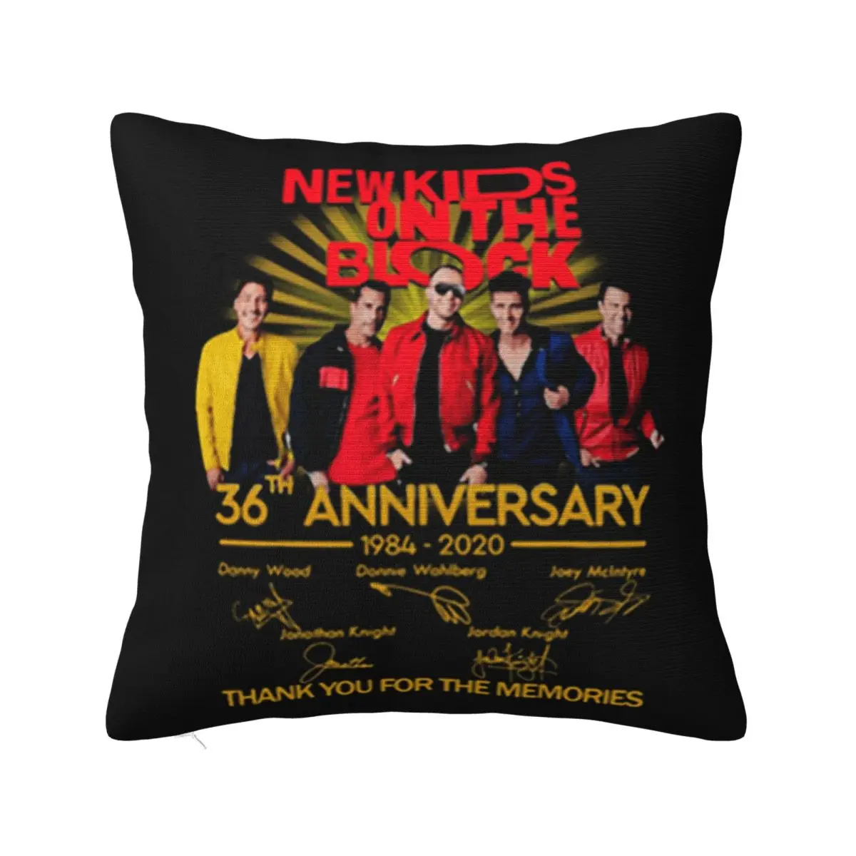 New Kids On The Block 36Th Anniversary 1984 2020 All Signature Unisex Popular Style Pillow Case