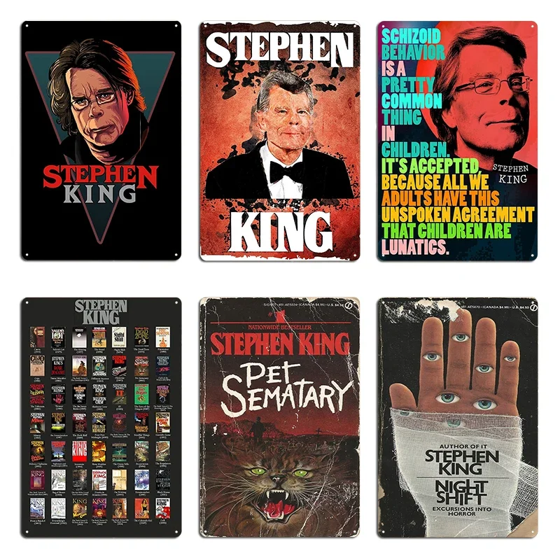 Stephen King My Copy of Pet Sematary  My Copy of Night Shift Metal Plaque Poster Garage Party Club Design Pub Tin Sign Poster
