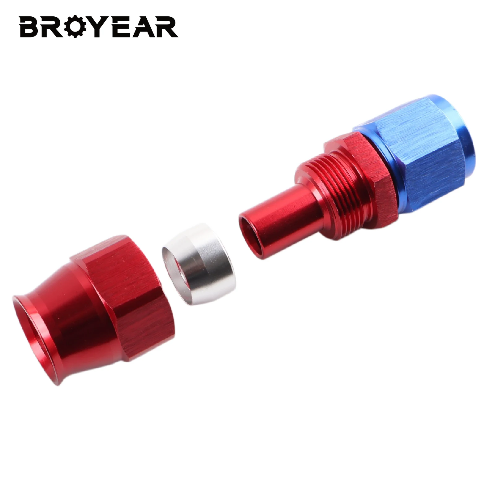 Broyear High Quantity AN4 6 8 10  PTFE Fuel Oil Hose End Fitting 0/45/90/180 Degree Swivel Hose End Adapter Kit