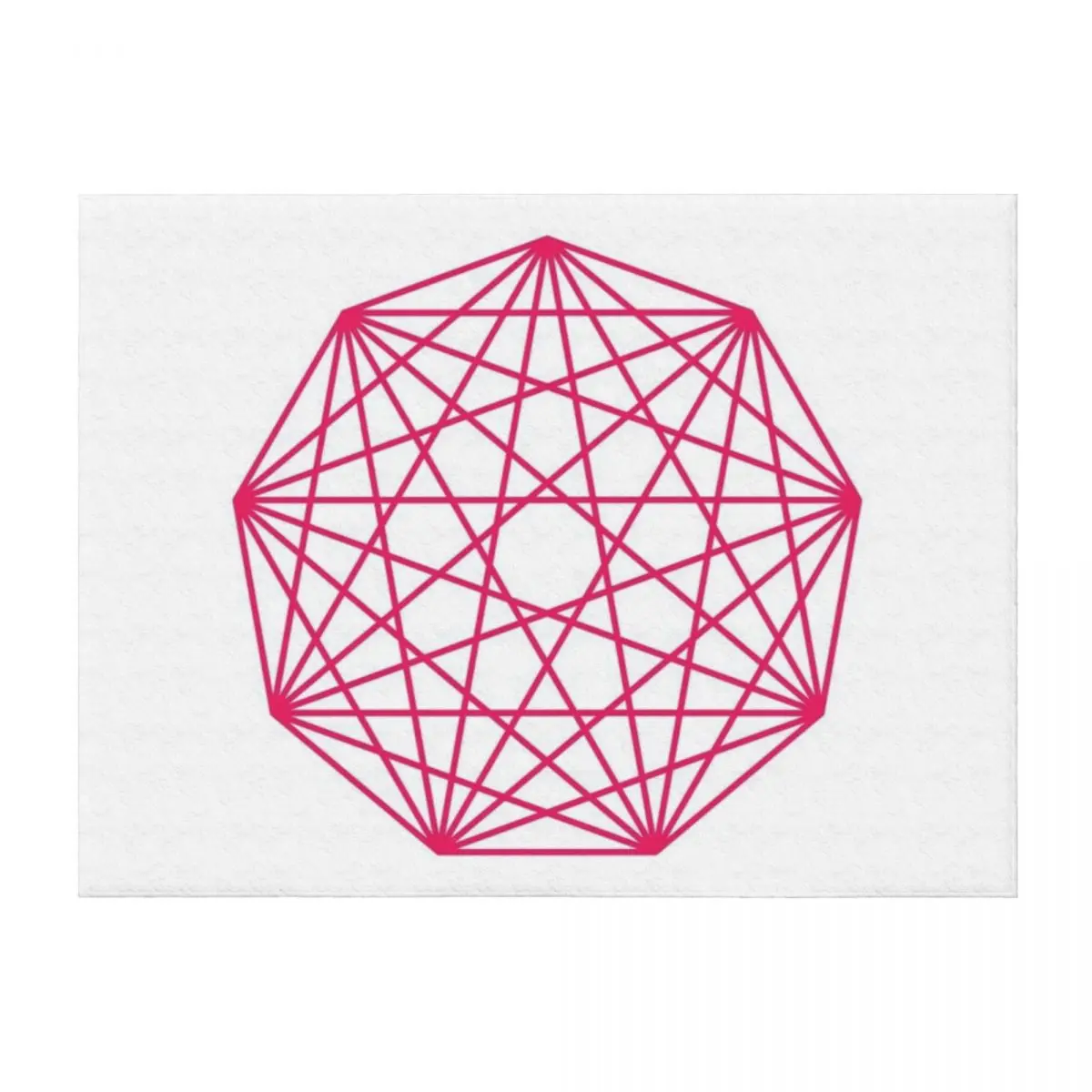 

Hot Pink Nonagon Throw Blanket Soft Plaid Retros Softest Luxury Blankets