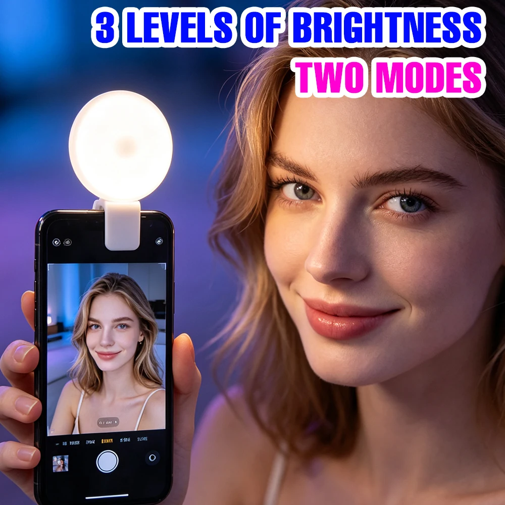 Beauty Makeup Light - Светодиодная лампа для селфи с креплением