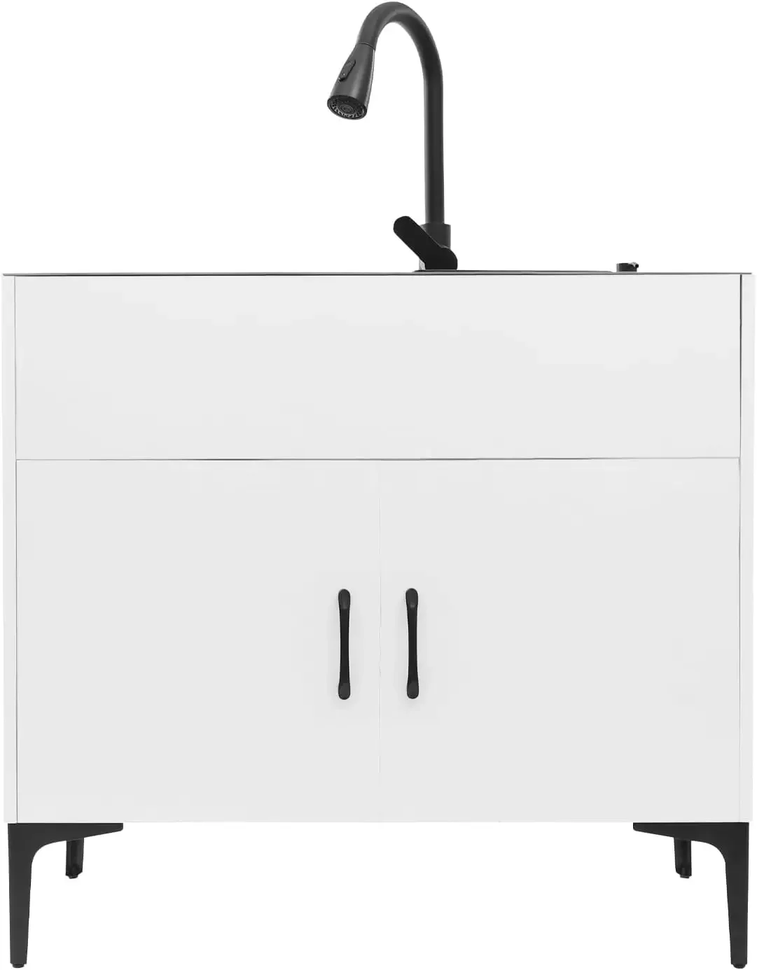 Laundry Sink,30in Freestanding Sink Cabinet,Kitchen Stainless Steel Sinks with with Double Bowl,Deep Utility Sinks with cabinet