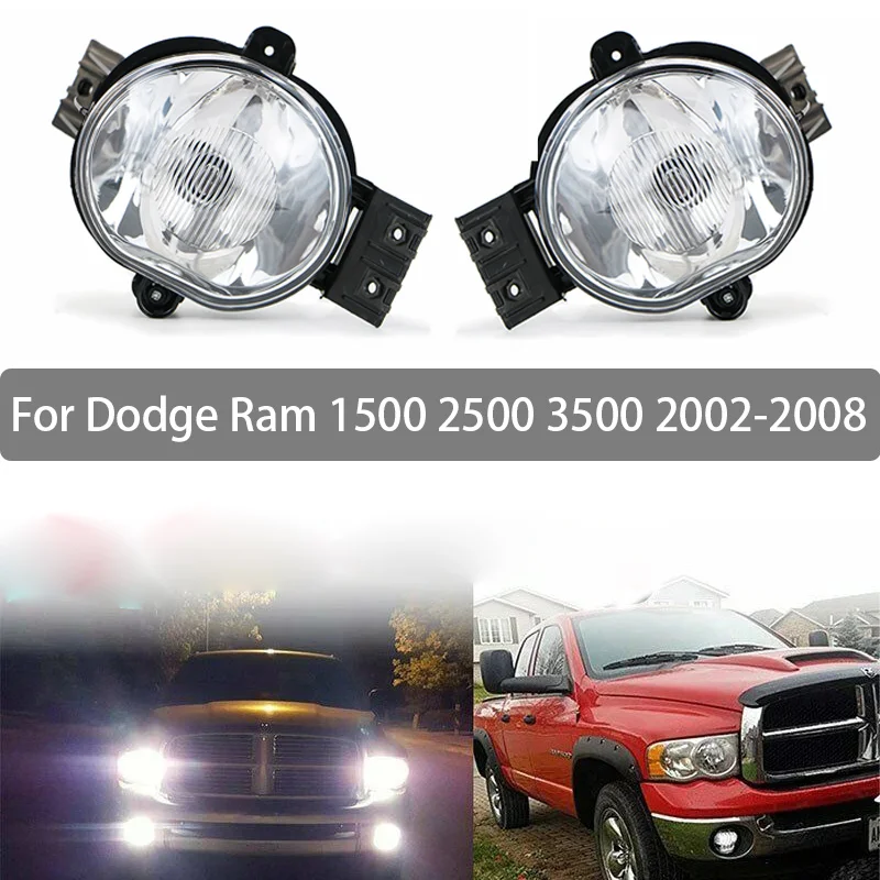 

2 шт. левая и правая противотуманная фара в сборе, передний бампер, противотуманная фара для Dodge Ram 1500 2500 3500 2002-2008 Durango 2004 2005 2006