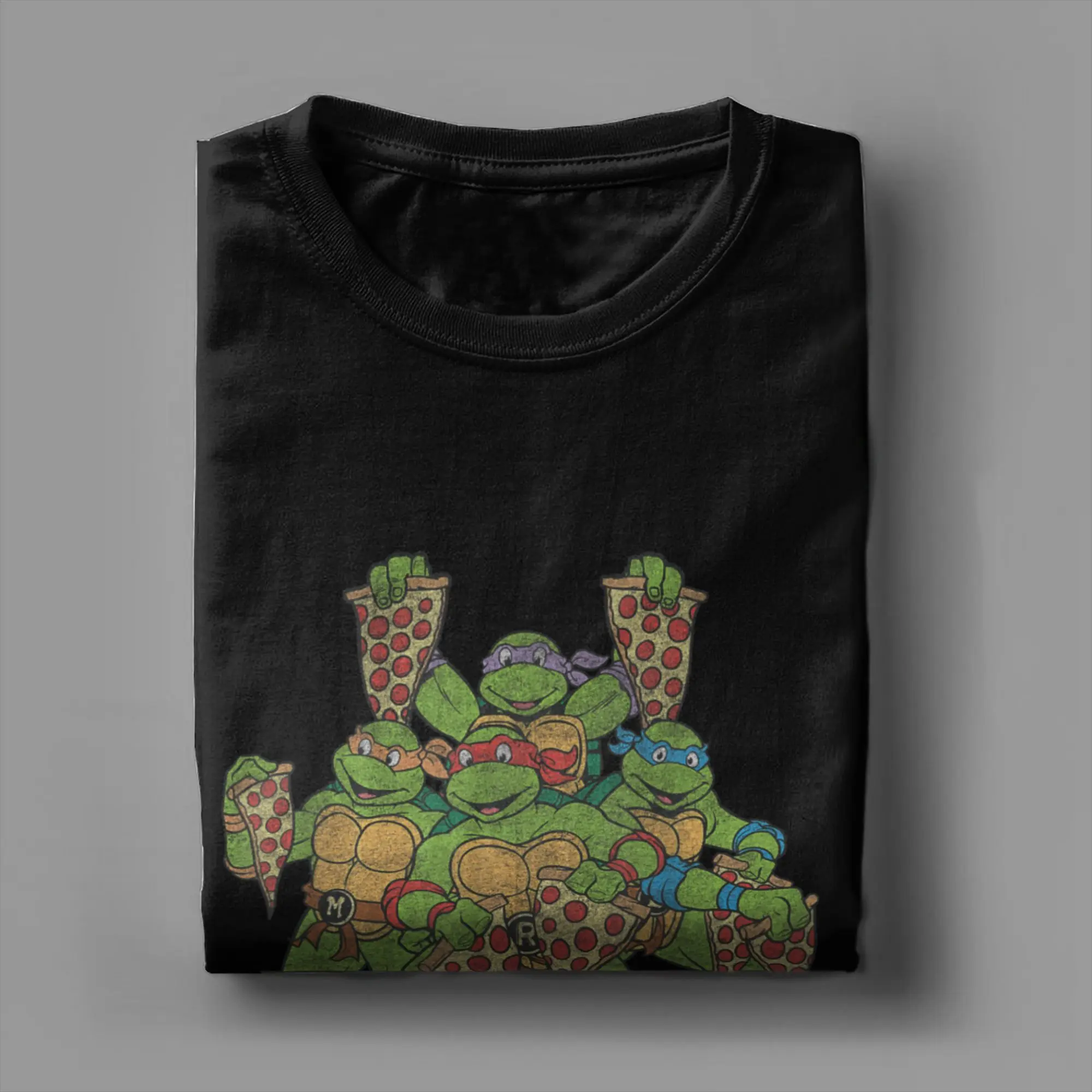 Ninja Turtles Multiple Smiles & Slices T Shirt for Men Cotton Cool T-Shirts Tee Shirt Short Sleeve Clothing 4XL 5XL 6XL view 4
