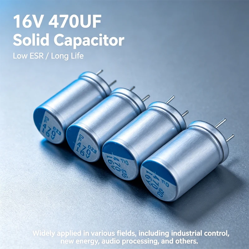 10Pcs for NCC Solid Capacitor 16V 470UF 470UF/16V Size 8x11.5mm Radial Through Hole Aluminum Polymer Condenser Low ESR