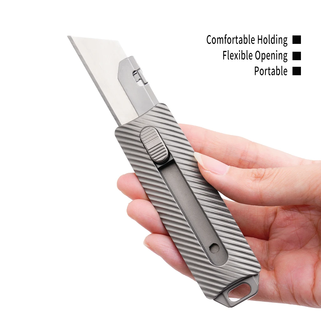 EDC pocket knife, multifunctional unboxing tool, titanium alloy handle
