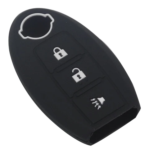 Силиконовый чехол для ключей jingyuqin для Nissan Maxima Altima Teana Tiida Sylphy Sunny X-Trail, 3-кнопочный чехол для умного ключа автомобиля