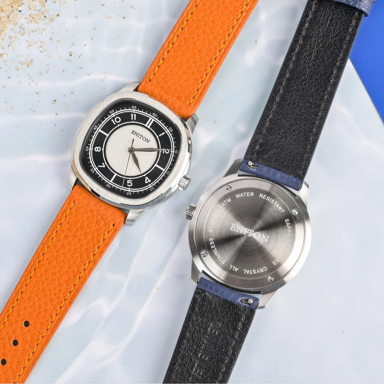 ENITON Quartz Watches Fluororubber Band FKM 316L Steel Swiss 5030D Movement Men Fashion Watch Sapphire Crystal Luminous Watch