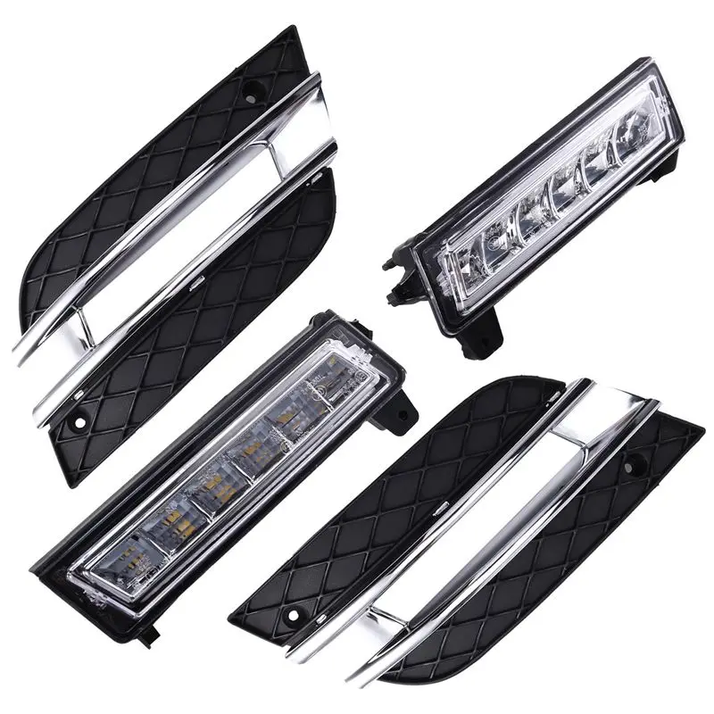 【AC77 Top !! 】For Benz ML300 ML320 A1649060151 1648802024 Car Front Bumper Grille LED DRL Daytime Running Light Fog Light For ML