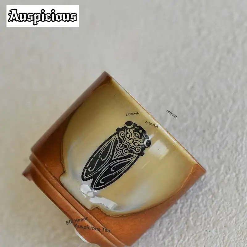 ZAEYORIA Antique Cicada Ceramic Incense Holder Incense Smoke Waterfall Incense Burners Consecrate Censer Tea Items Decoration
