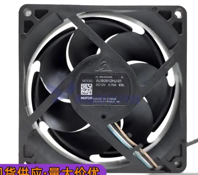 

Delta Electronics AUB0912HJ-01 DC 12V 0.70A 90x90x25mm 4-Wire Server Cooling Fan