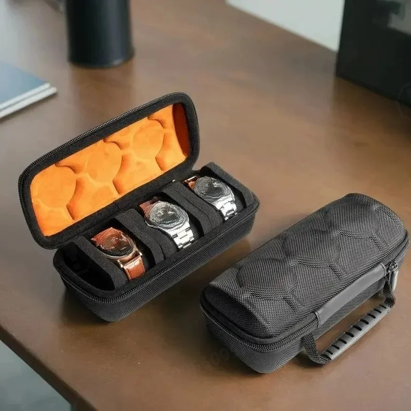 EVA Portable Mechanical Watch Storage Bag with 3 Card Slots Travel Watch Case Organizer Protective Packaging Box