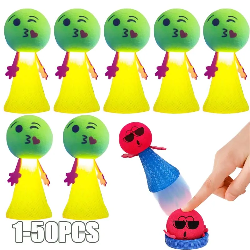 1-50PCS Cute Jumping Doll Spring Toy for Kids Birthday Party Favors Treat Boy Girl Guest Gifts School Prize Goodie Bag Fillers