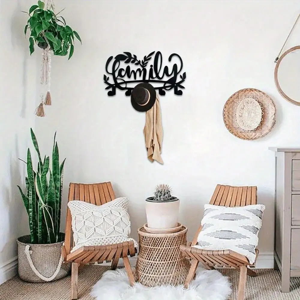 Heavy Duty Multi Purpose Wall Storage Rack Industrial Iron Art Key Towel Bag Hat Holder Kitchen Bathroom Bedroom Home Decor