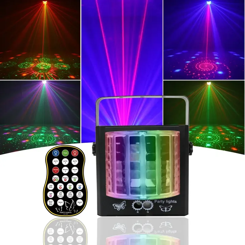 RG Laser LED Atmosphere Projector USB Powered Sound Activated Remote Control Effect Equipment For Disco Club Banquet Indoor Lamp