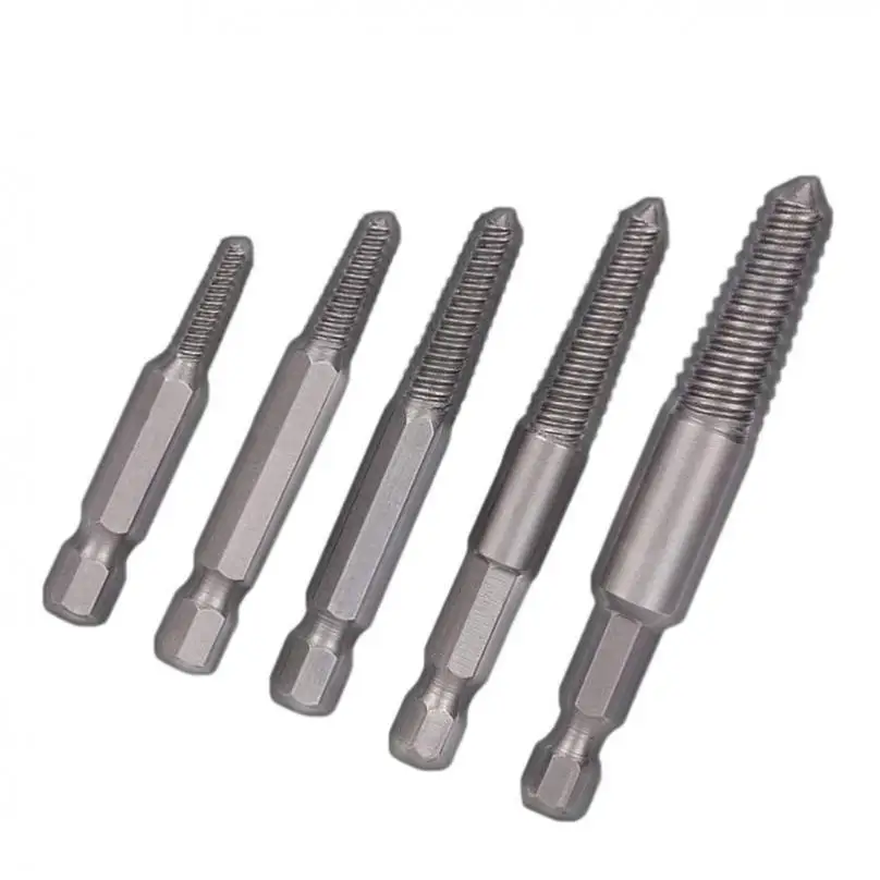 6 stücke Beschädigt Schraube Extractor Kit mit Schnell Self-Locking Post Werkzeuge Kit Feine Gewinde Beschädigt Schraube Stud Remover