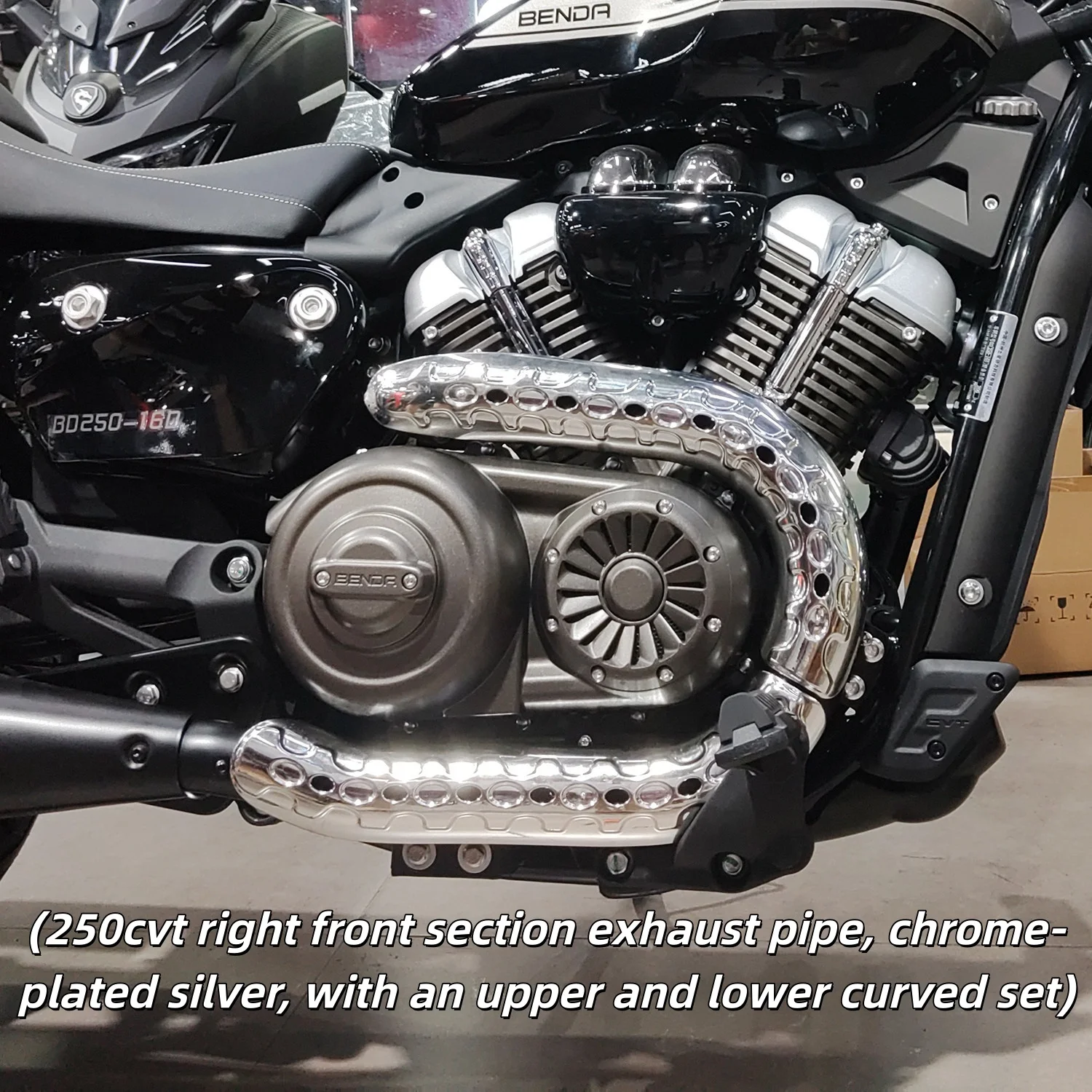 For Benda Rock 250 CVT - Link 1: Motorcycle modification part, exhaust pipe snake bone heat shield