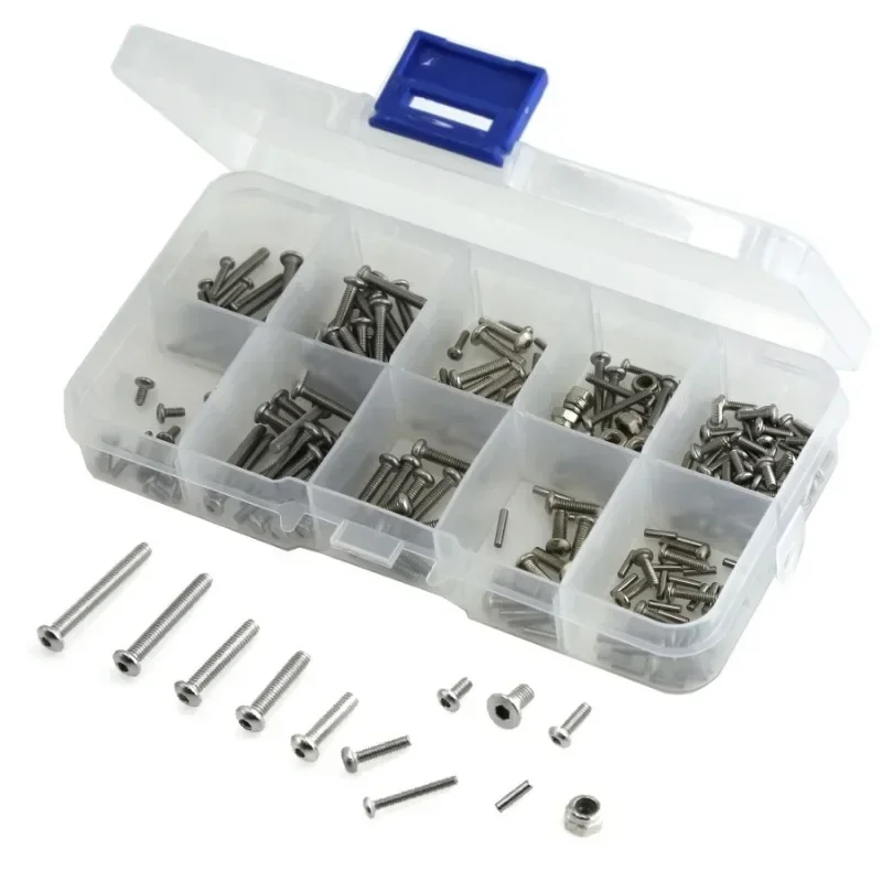 Metal M1.6 M2 M2.5 Screws Fastener Kit Repair Tools for TRX4M 1/18 RC Car Spare Parts Upgrade Accessories