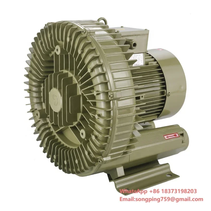Low-noise High-efficiency High-pressure AC Blower 380V Single-stage Three-phase Electric OEM Ring Blower