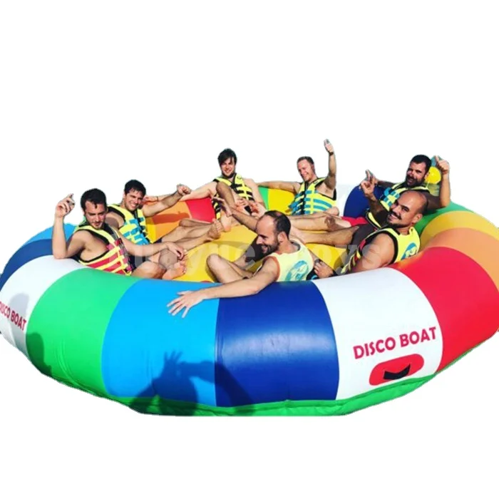 Inflatable Spinning Top UFO Towable Tube Water Ball for Water Entertainment Inflatable Water Rotating Disco Boat