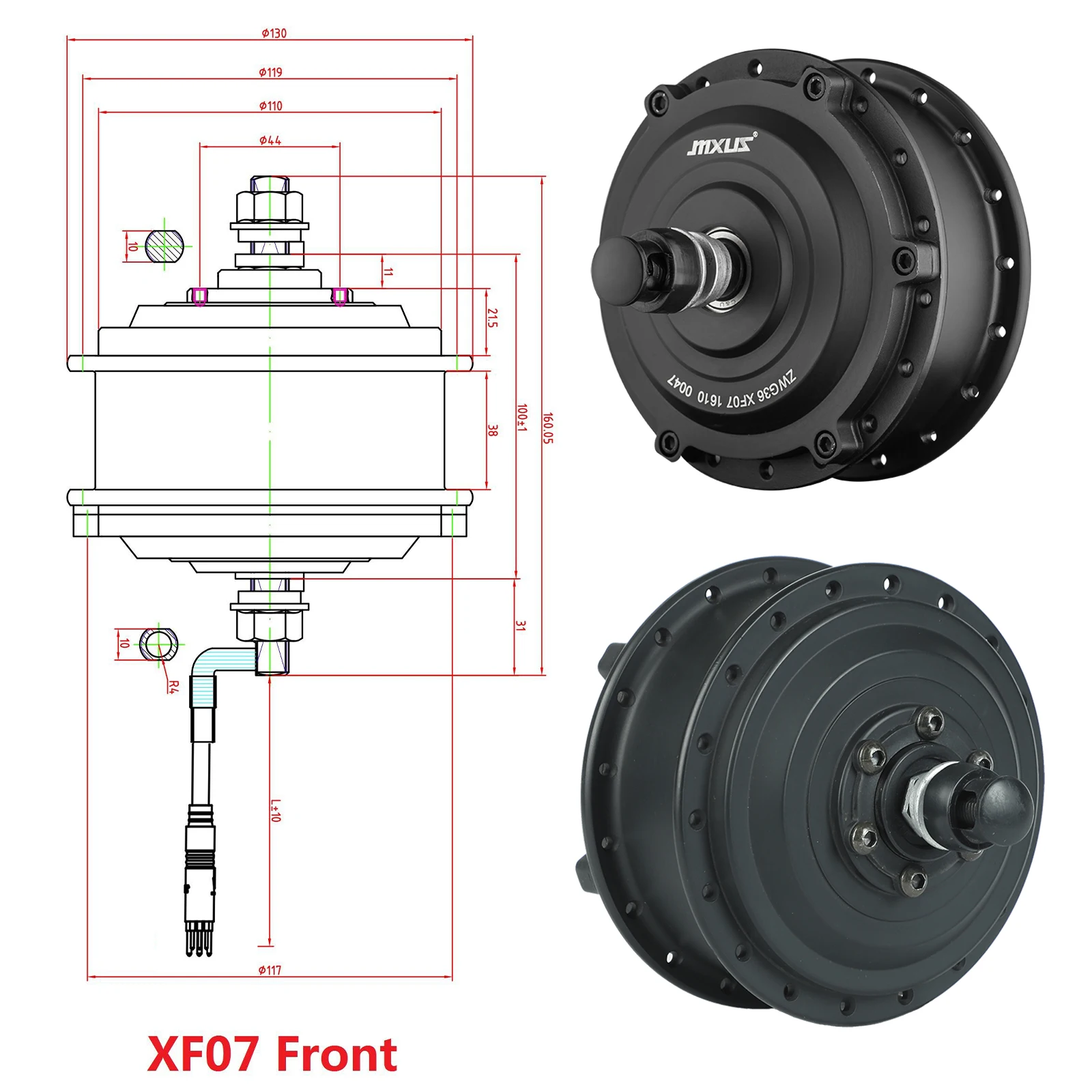 electrical bicycle E-bike Motor MXUS 36V 250W 350W 48V 500W High Speed Brushless Gear Hub Motor Front Rear cassette Wheel Drive