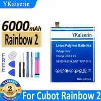 6000mAh YKaiserin Battery rainbow 2 For Cubot Rainbow2 Batteries