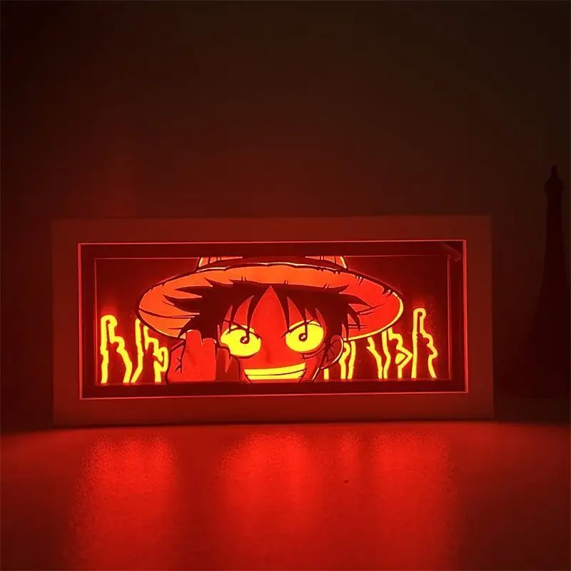 

One Piece Anime Merchandise Cartoon Cute Poster Light Painting Anime Bedroom Gaming Atmosphere Night Light Decor Gift Wholesale