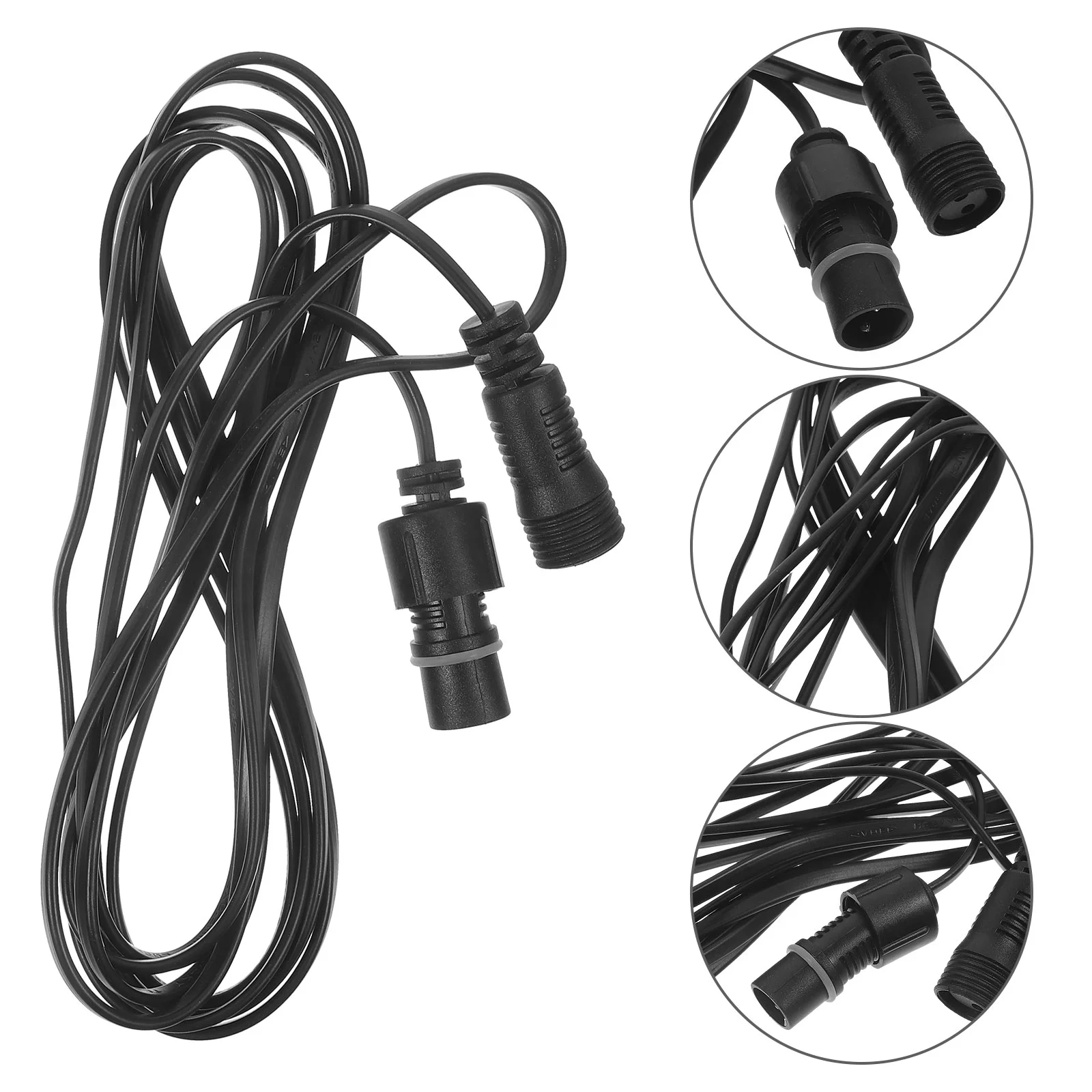 

Waterproof Extension Cord 3M IP44 Outdoor String Light 2 Pin LED Black Extension Line UK Male Female Connector Festive