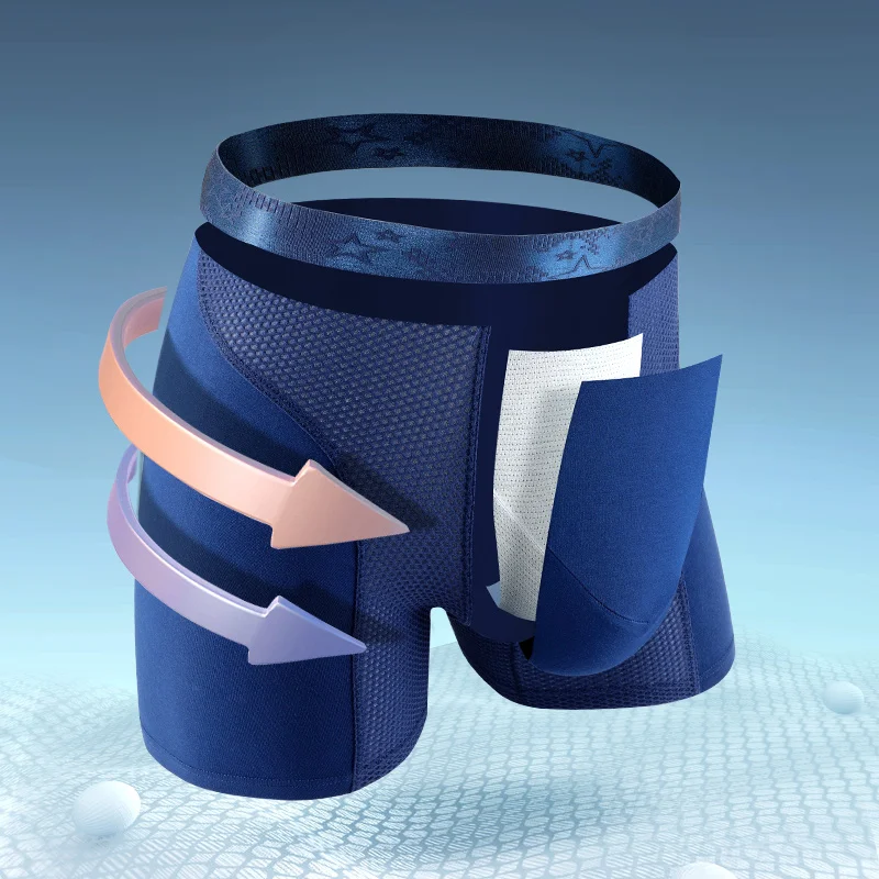 

Удлиненное спортивное нижнее белье, мужские шорты-боксеры, бег из модала с защитой от истирания ног, дышащие тренировочные четырехугольные шорты большого размера