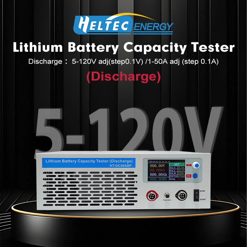 Heltec 5-120V 1-50A Discharge Battery Electronic Load/Capacity Tester for Lead-acid/NiMH/LiFePO4/NCM Batteries Electronic Tools