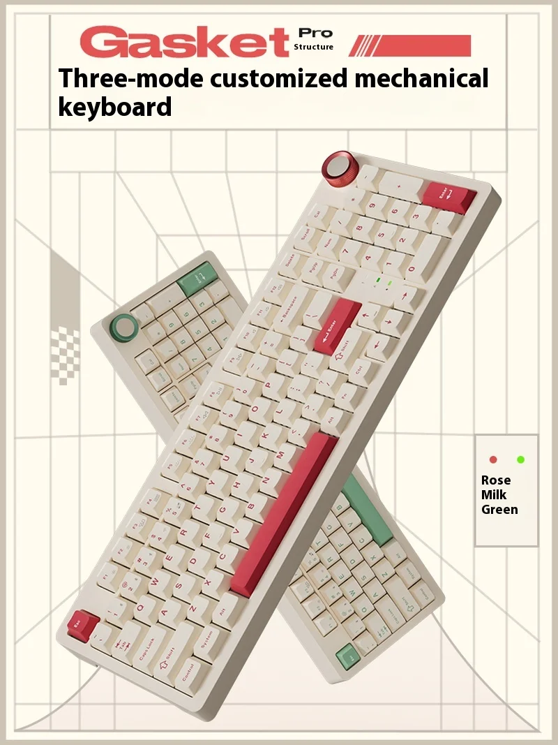 Imagem -03 - James Donkey-teclado Mecânico com Estrutura de Gateway Exame Tri Mode Personalizado Hot Plug Jogo Escritório Acessórios pc Rs2 4.0