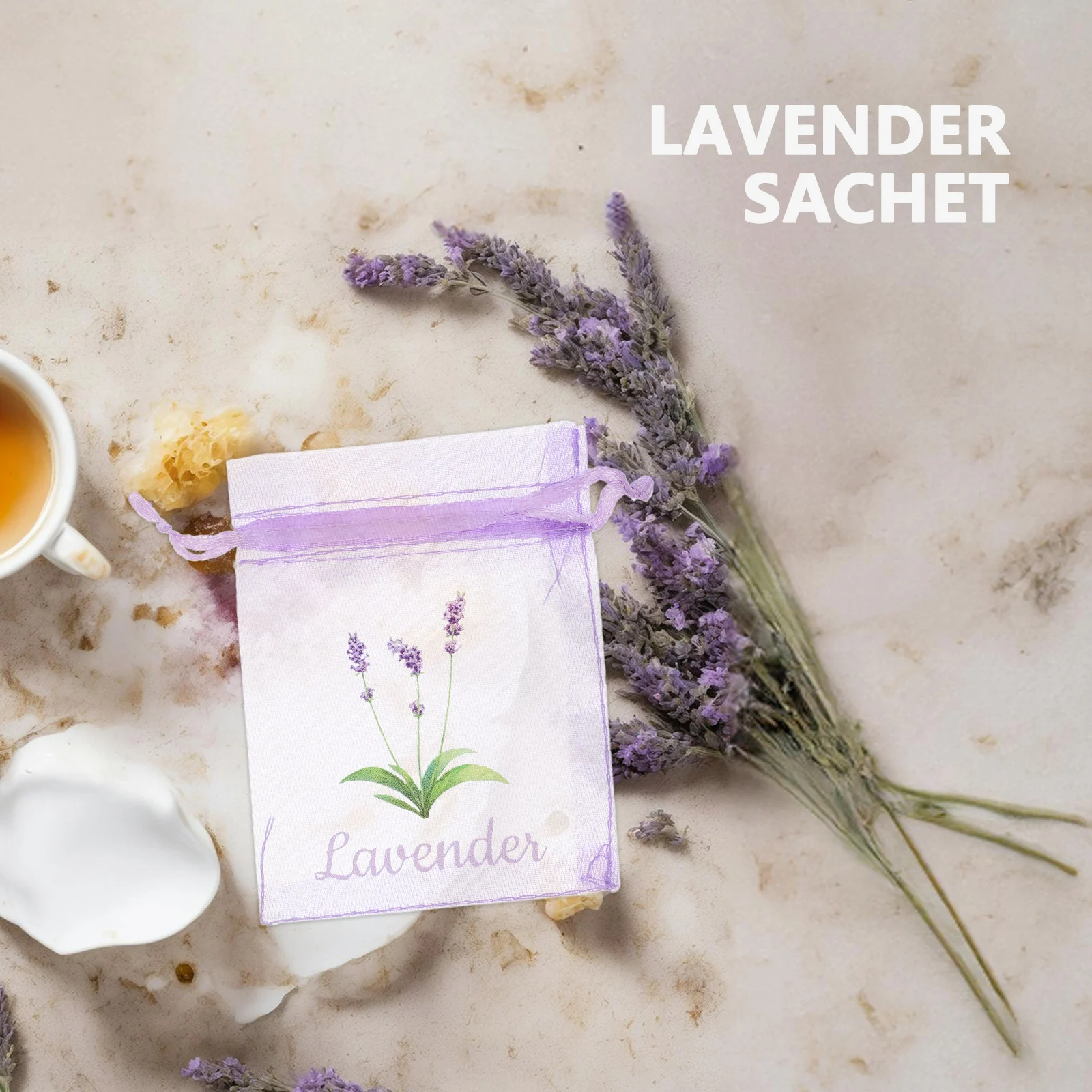 

20Pcs Lavender Bag Empty Sachets Breathable Material Multipurpose Use for Closet Drawer Storage Lavender Sachets