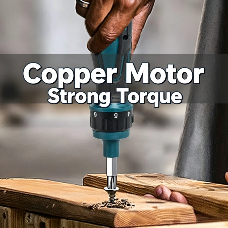 Manual Electric Integrated High Torque Ratchet Screwdriver Straight Handle Mini Electric Drill for Home DIY Repair