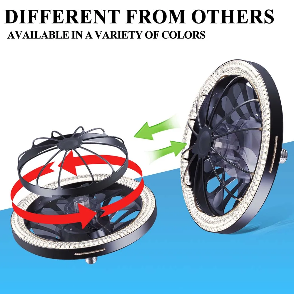 مروحة سقف LED حديثة مع جهاز تحكم عن بعد - 3 درجات حرارة ألوان و3 إعدادات للسرعة، محرك DC هادئ قابل للتعديل لغرفة النوم