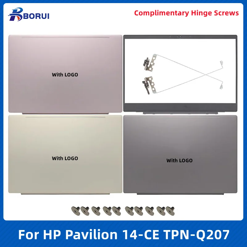 NEW Laptop LCD Back Cover/Front Bezel/LCD Hinges/ For HP Pavilion 14-CE TPN-Q207 Series Screen Display Back Cover 14 Inch Case