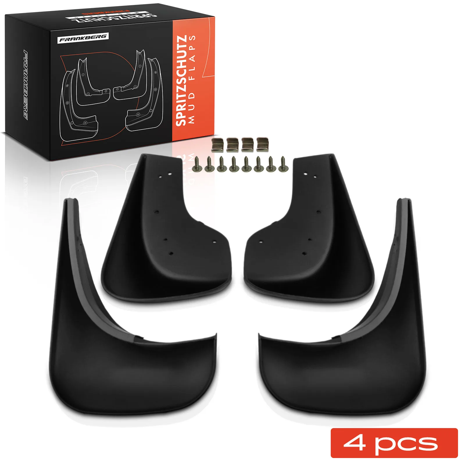 Frankberg 4x spatbord voor en achter voor VW Touran 1 T1 1 T2 1 T3 2003-2015