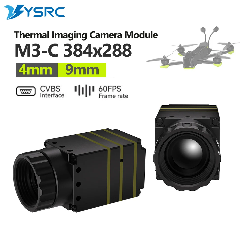 

M3 Thermal Imaging Camera Module with 384/640 4mm/9mm Focal Length for FPV Drone with CVBS Interface Micro Thermal Imager Camera
